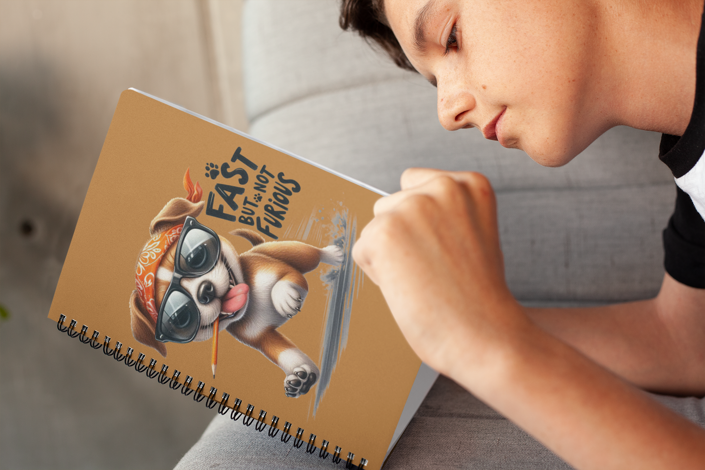 Fast But Not Furious Notebook – Fun Spiral Journal Gift Idea