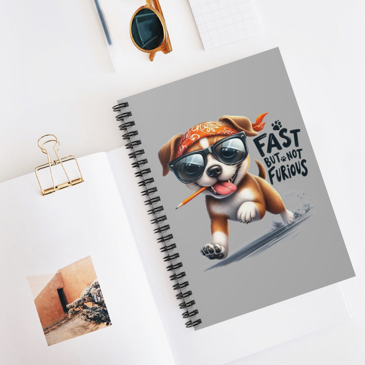 Fast But Not Furious Notebook – Fun Spiral Journal Gift Idea
