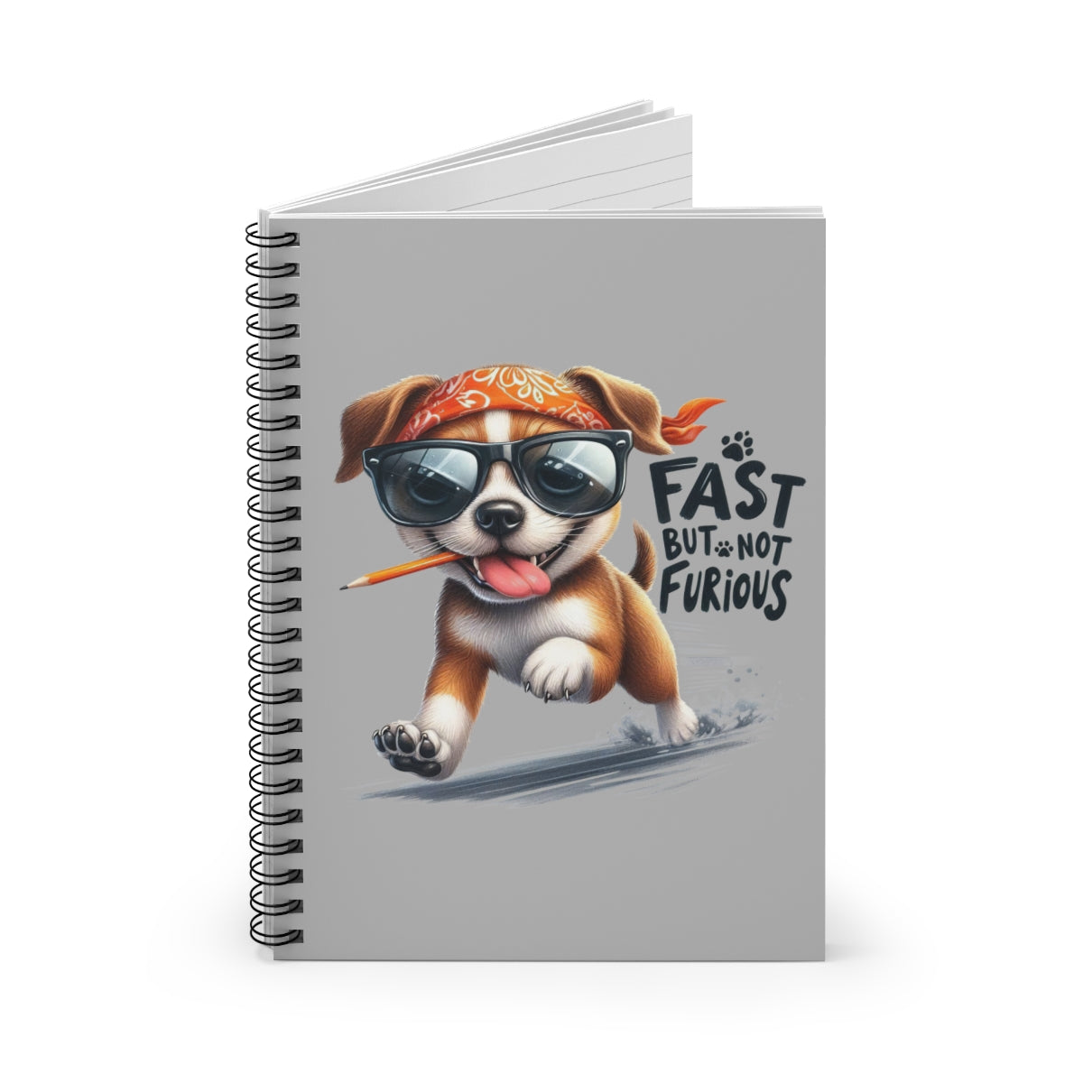 Fast But Not Furious Notebook – Fun Spiral Journal Gift Idea