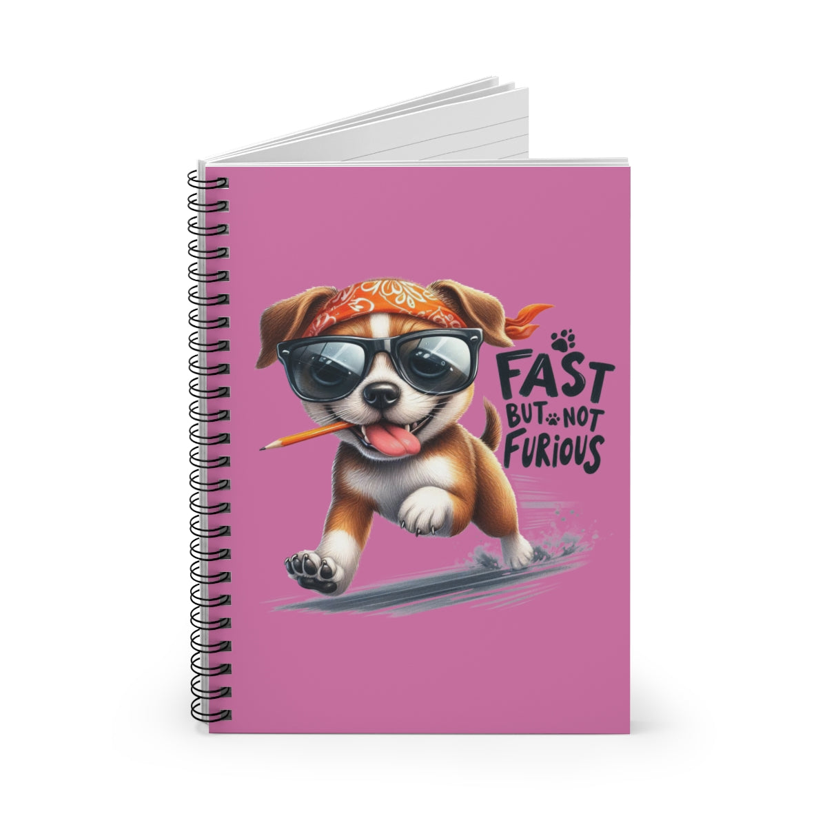 Fast But Not Furious Notebook – Fun Spiral Journal Gift Idea