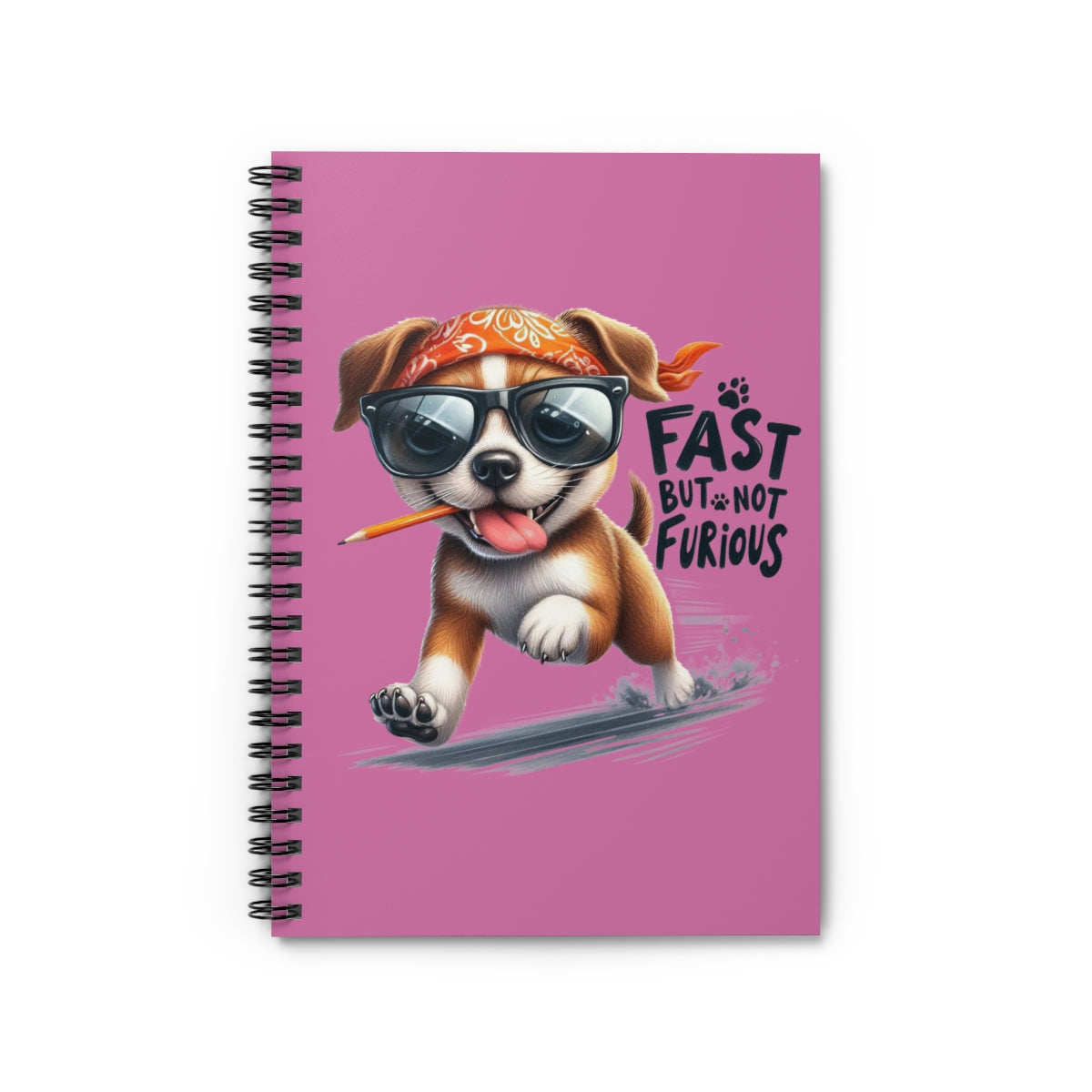 Fast But Not Furious Notebook – Fun Spiral Journal Gift Idea