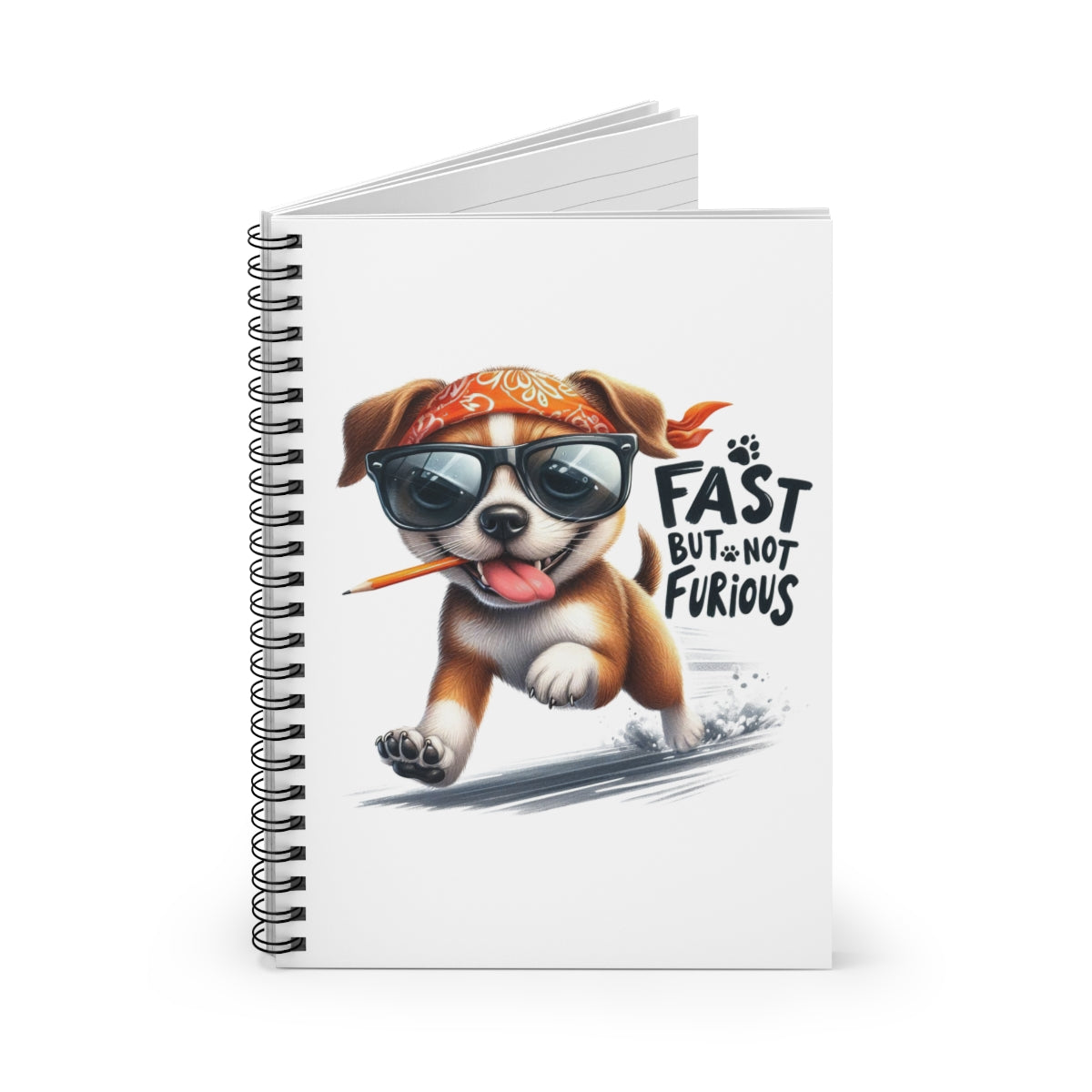 Fast But Not Furious Notebook – Fun Spiral Journal Gift Idea