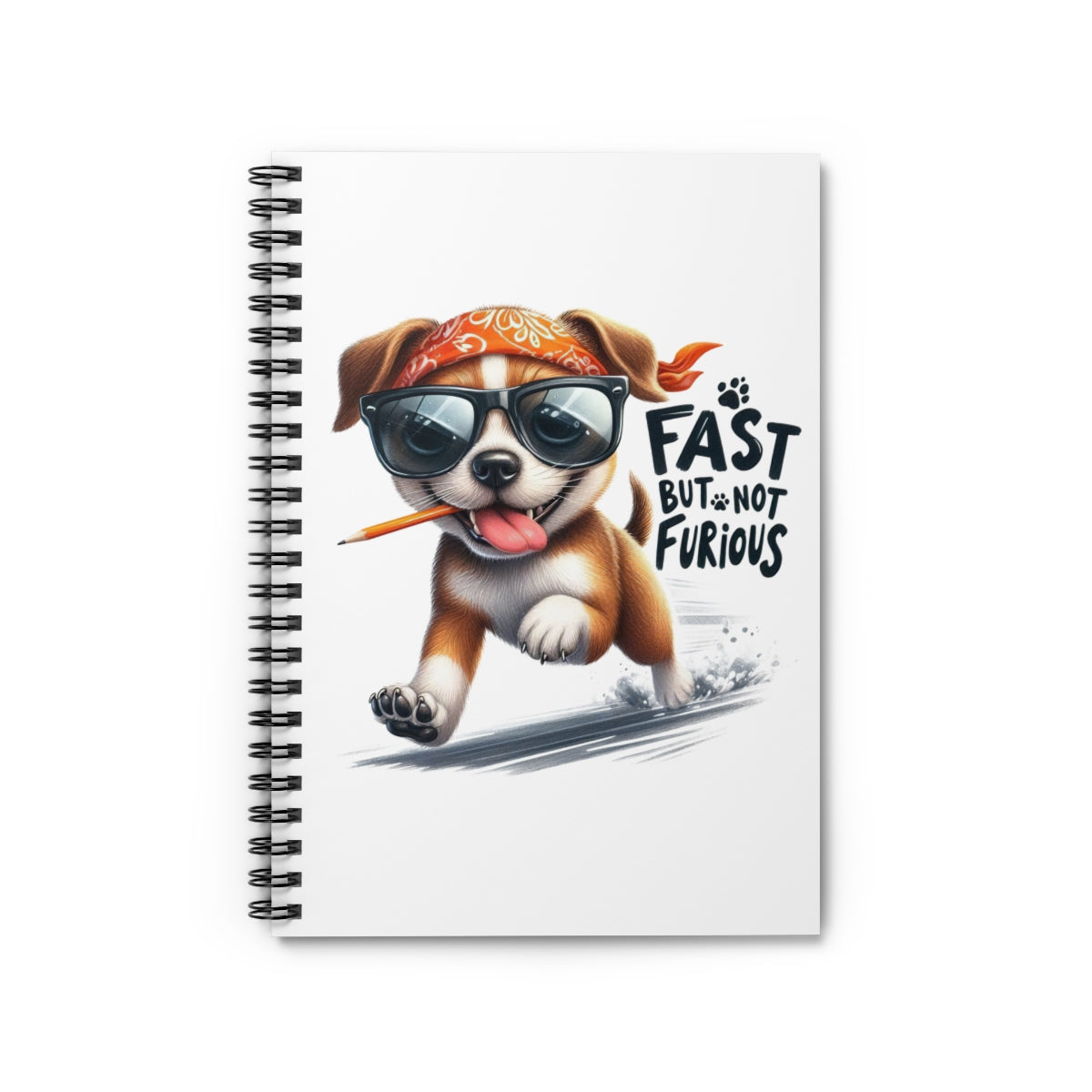 Fast But Not Furious Notebook – Fun Spiral Journal Gift Idea