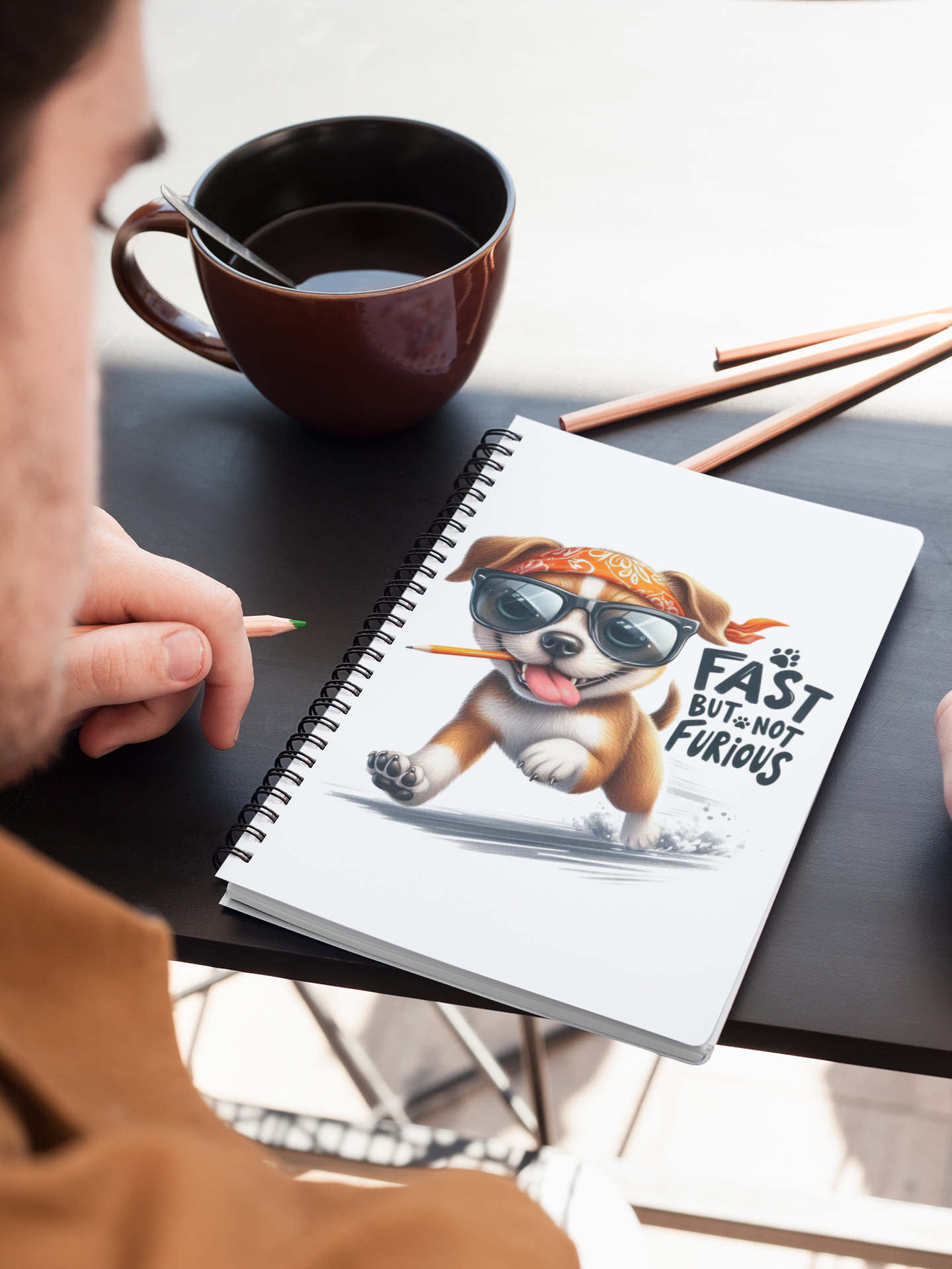 Fast But Not Furious Notebook – Fun Spiral Journal Gift Idea