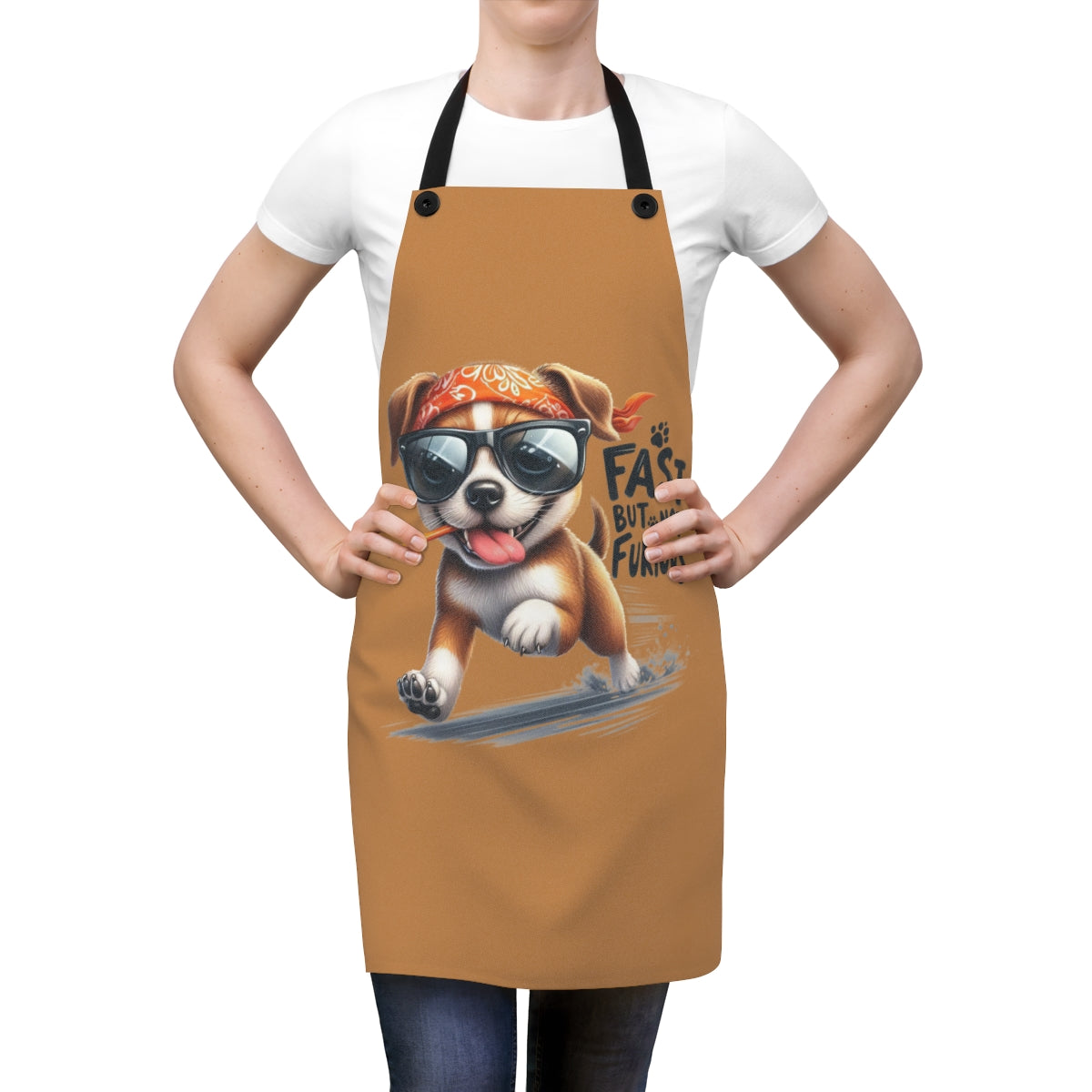 Fast But Not Furious Apron – Funny Gift for Dog Lovers & Cooks
