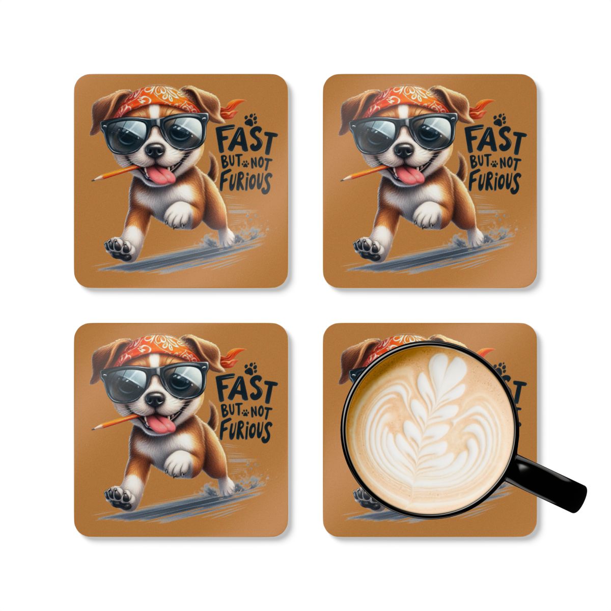 Fast But Not Furious Coaster Set – Funny Gift for Home or Office