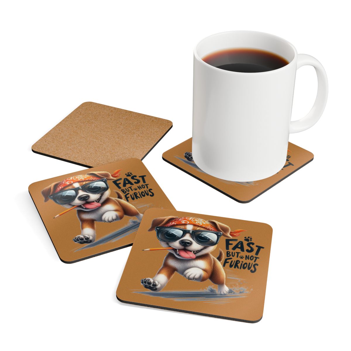 Fast But Not Furious Coaster Set – Funny Gift for Home or Office