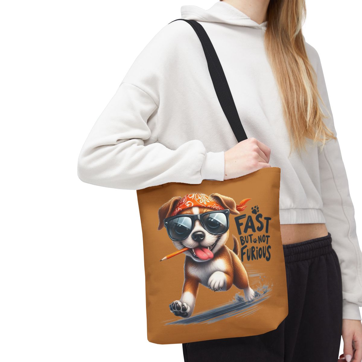 Fast But Not Furious Tote Bag – Funny Gift for Dog Lovers