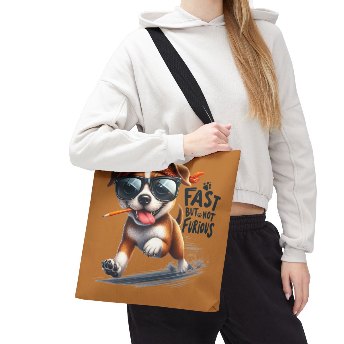 Fast But Not Furious Tote Bag – Funny Gift for Dog Lovers