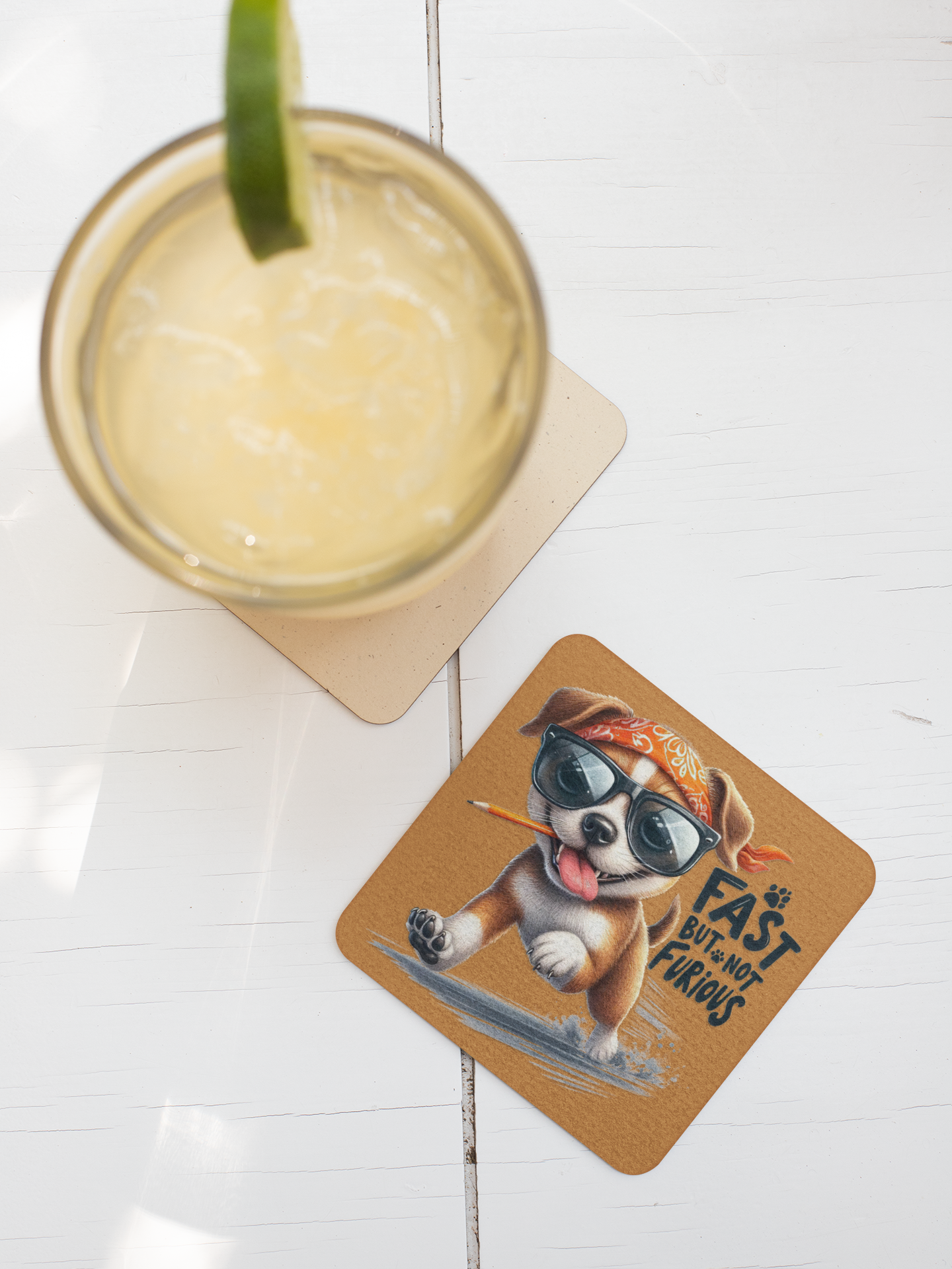 Fast But Not Furious Coaster Set – Funny Gift for Home or Office