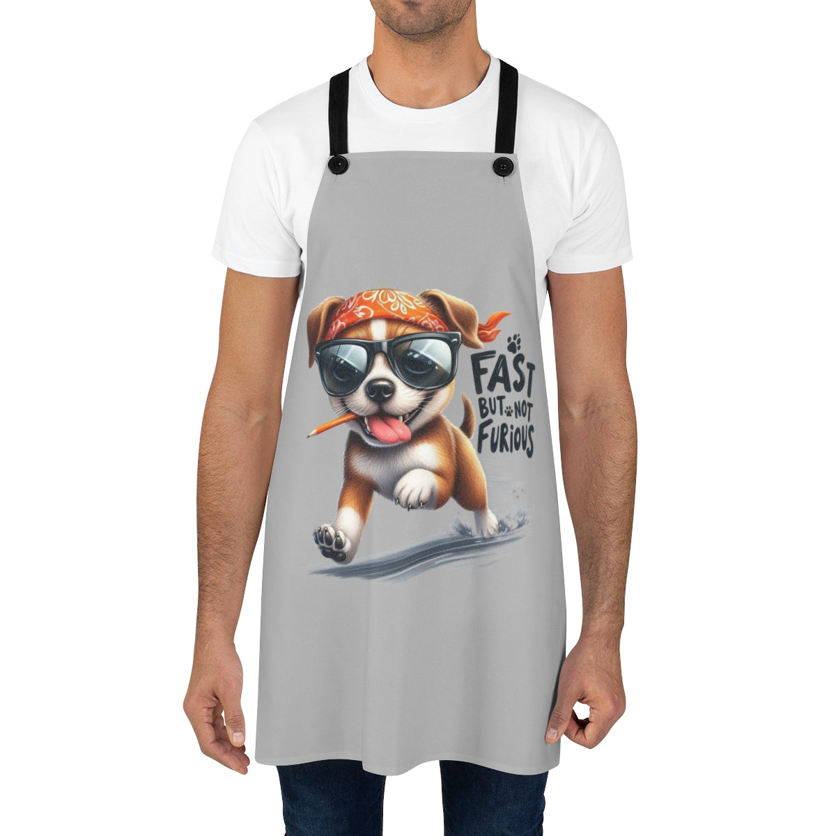 Fast But Not Furious Apron – Funny Gift for Dog Lovers & Cooks