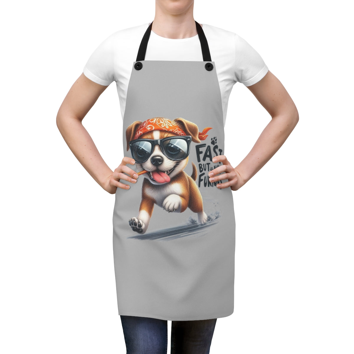 Fast But Not Furious Apron – Funny Gift for Dog Lovers & Cooks