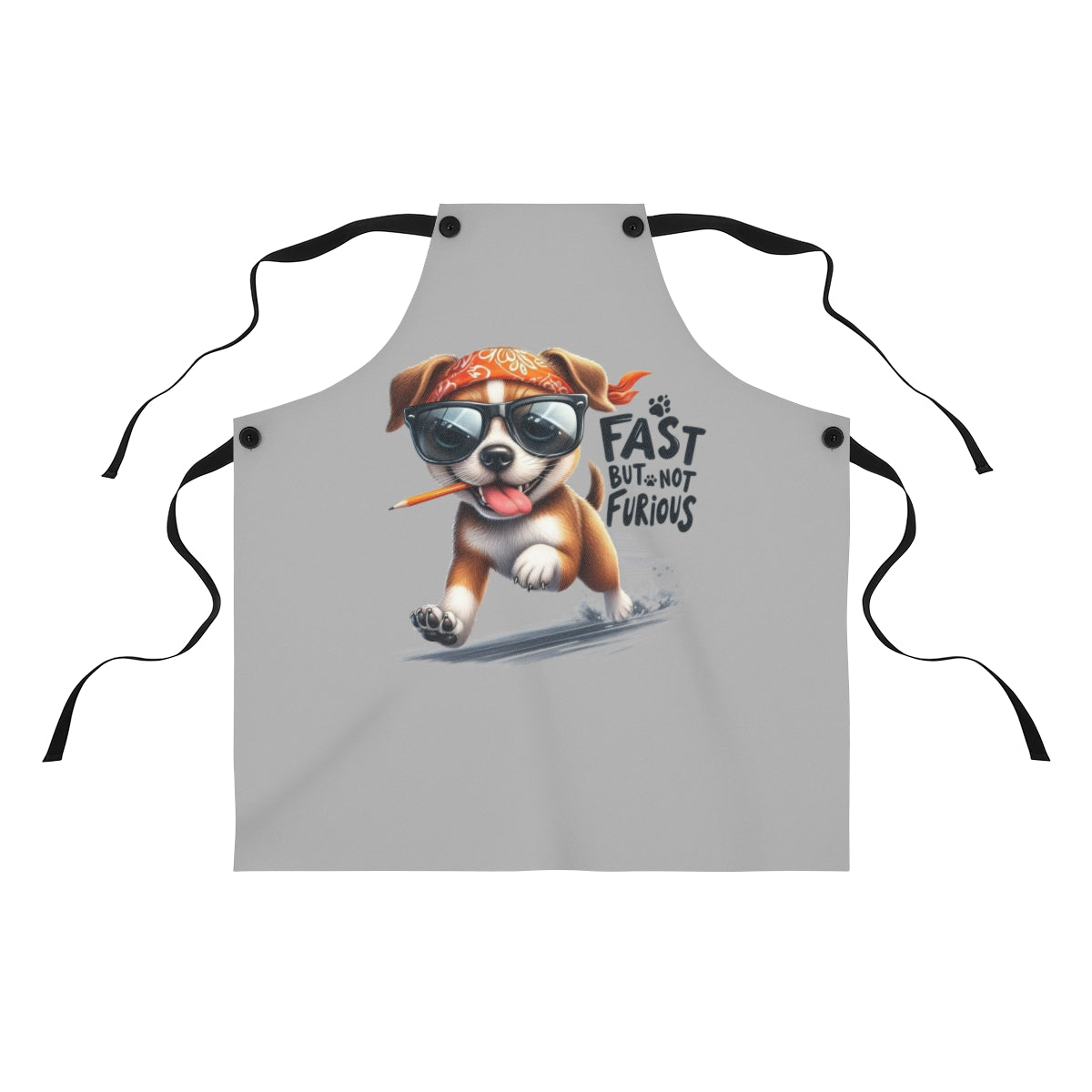 Fast But Not Furious Apron – Funny Gift for Dog Lovers & Cooks