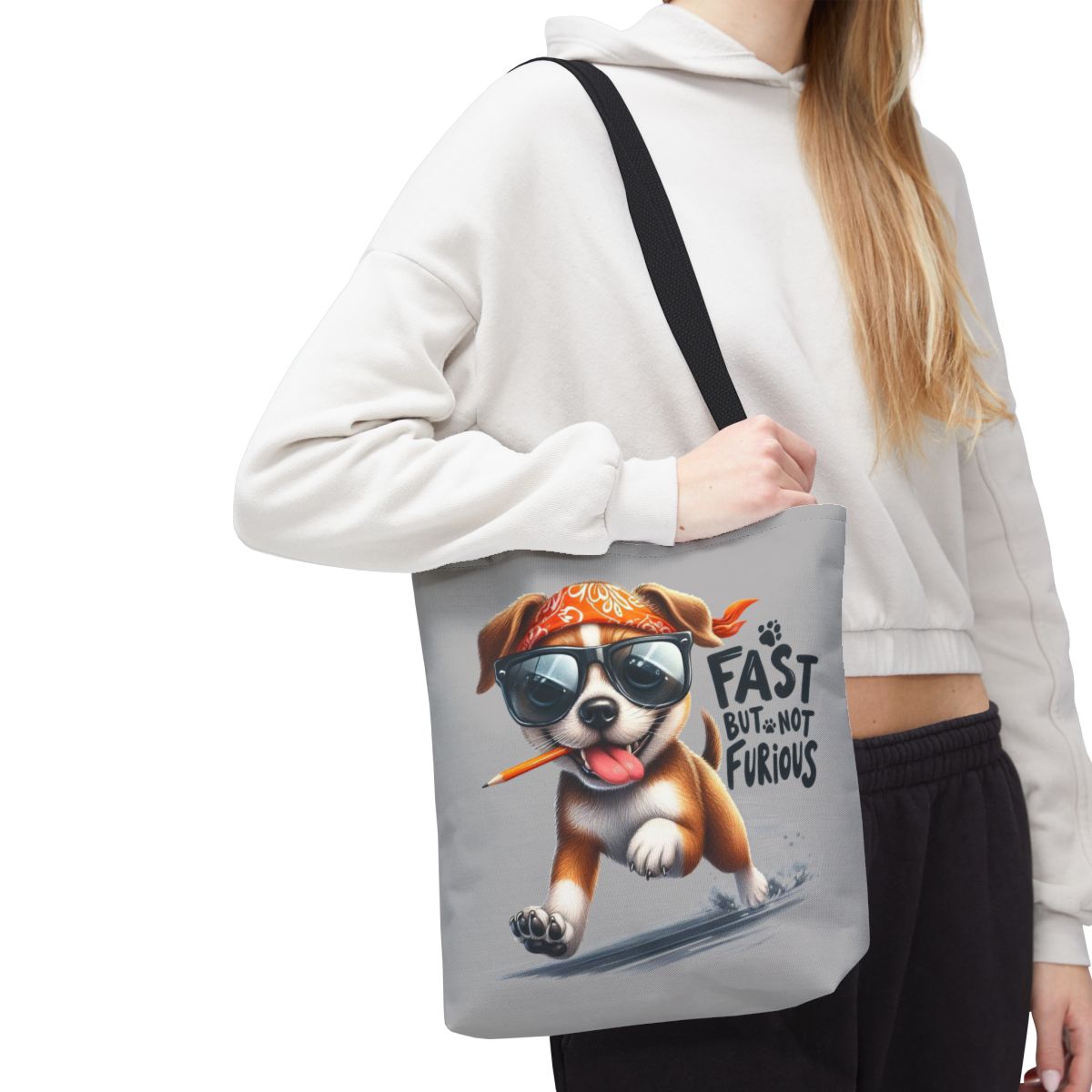 Fast But Not Furious Tote Bag – Funny Gift for Dog Lovers