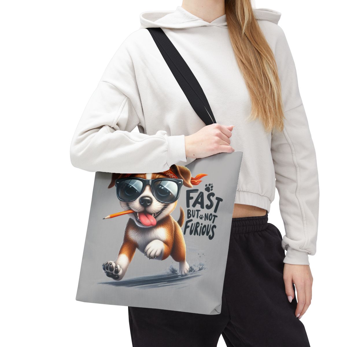 Fast But Not Furious Tote Bag – Funny Gift for Dog Lovers