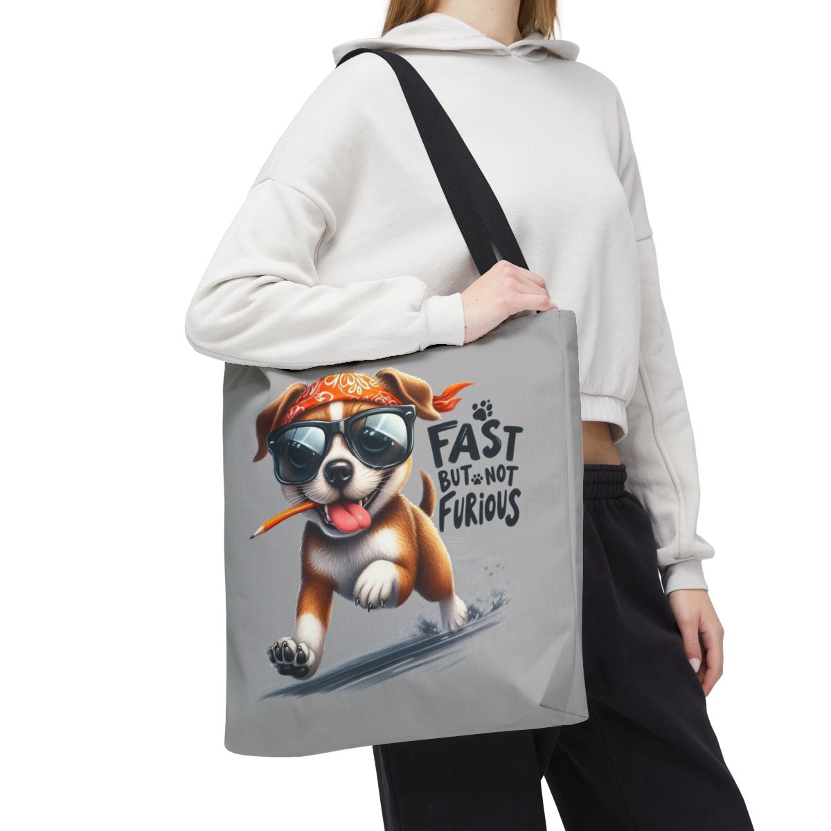 Fast But Not Furious Tote Bag – Funny Gift for Dog Lovers