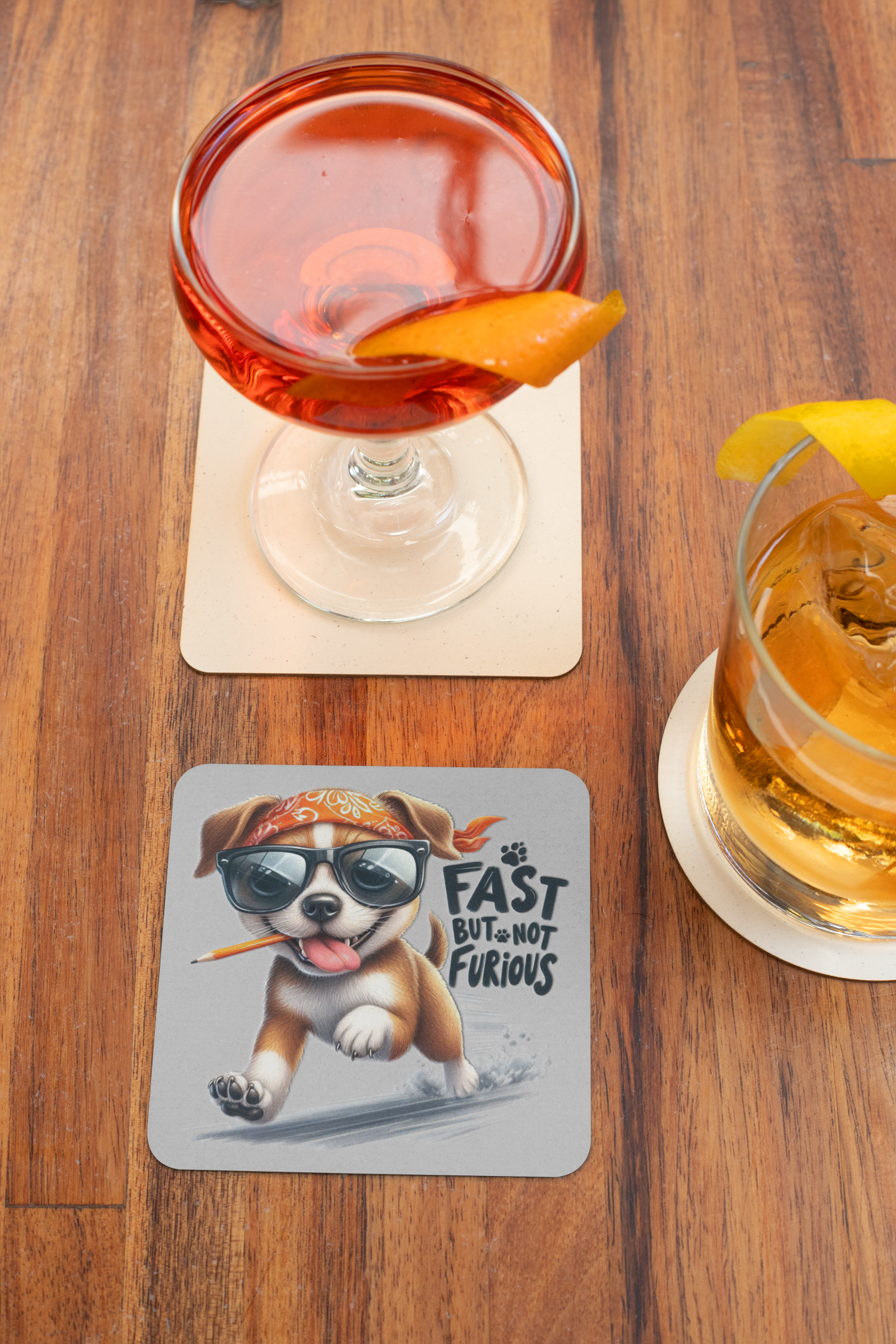 Fast But Not Furious Coaster Set – Funny Gift for Home or Office