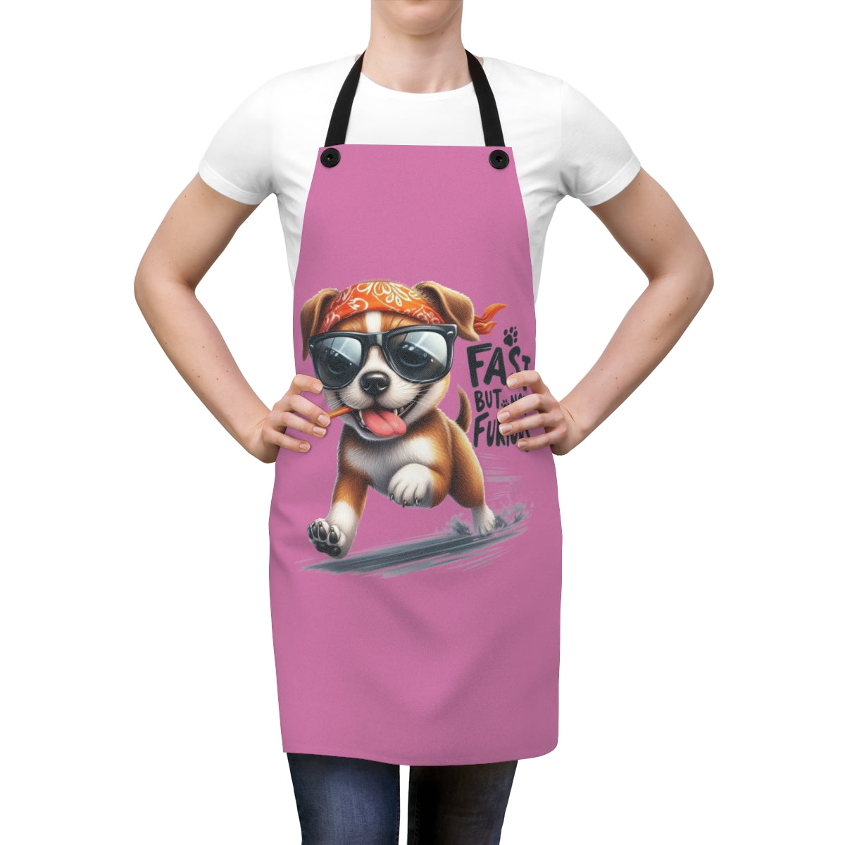 Fast But Not Furious Apron – Funny Gift for Dog Lovers & Cooks