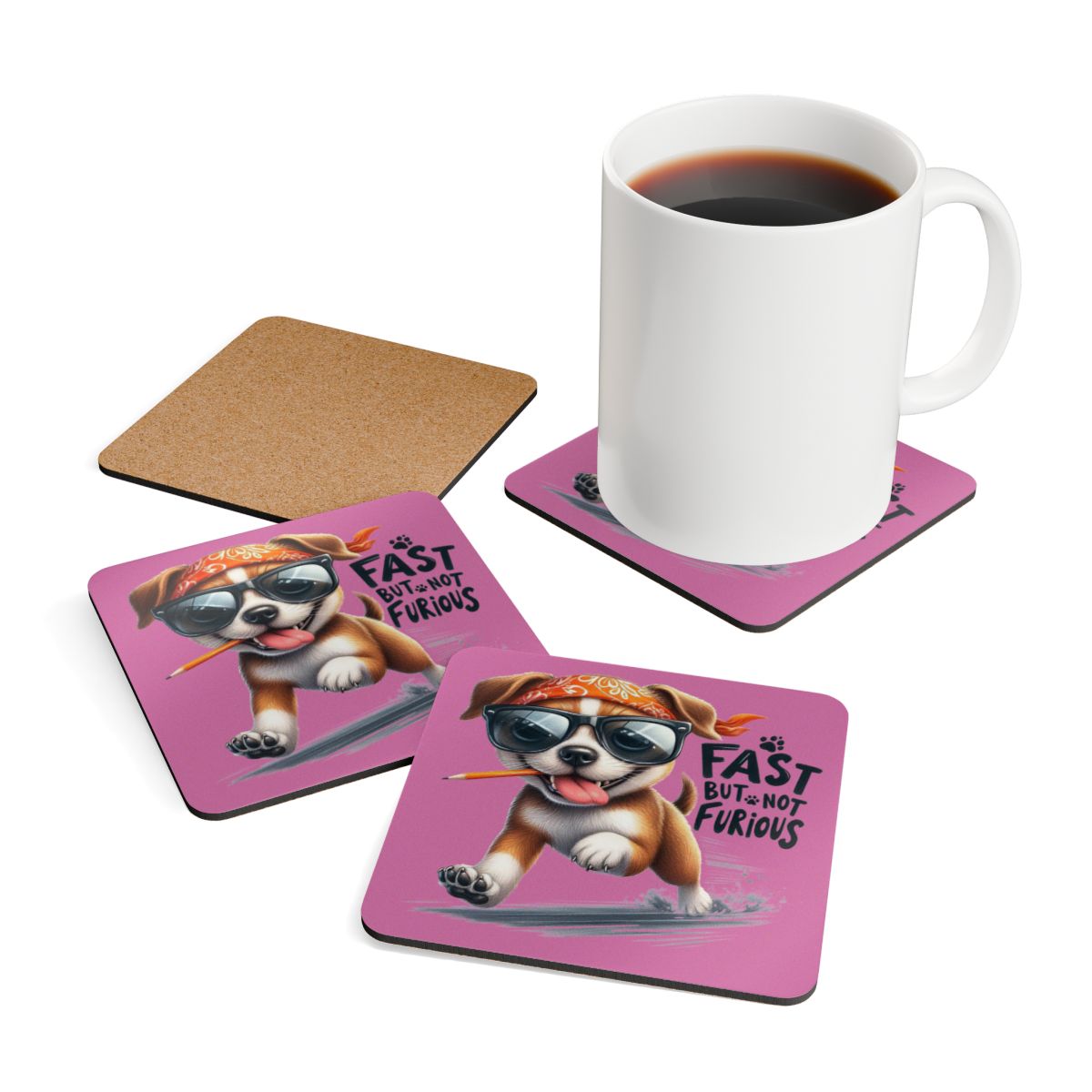 Fast But Not Furious Coaster Set – Funny Gift for Home or Office