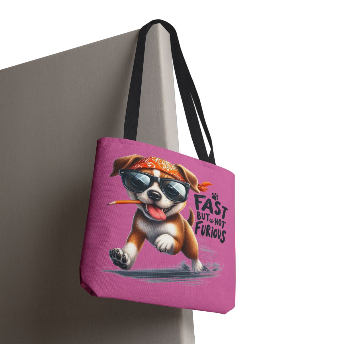 Fast But Not Furious Tote Bag – Funny Gift for Dog Lovers