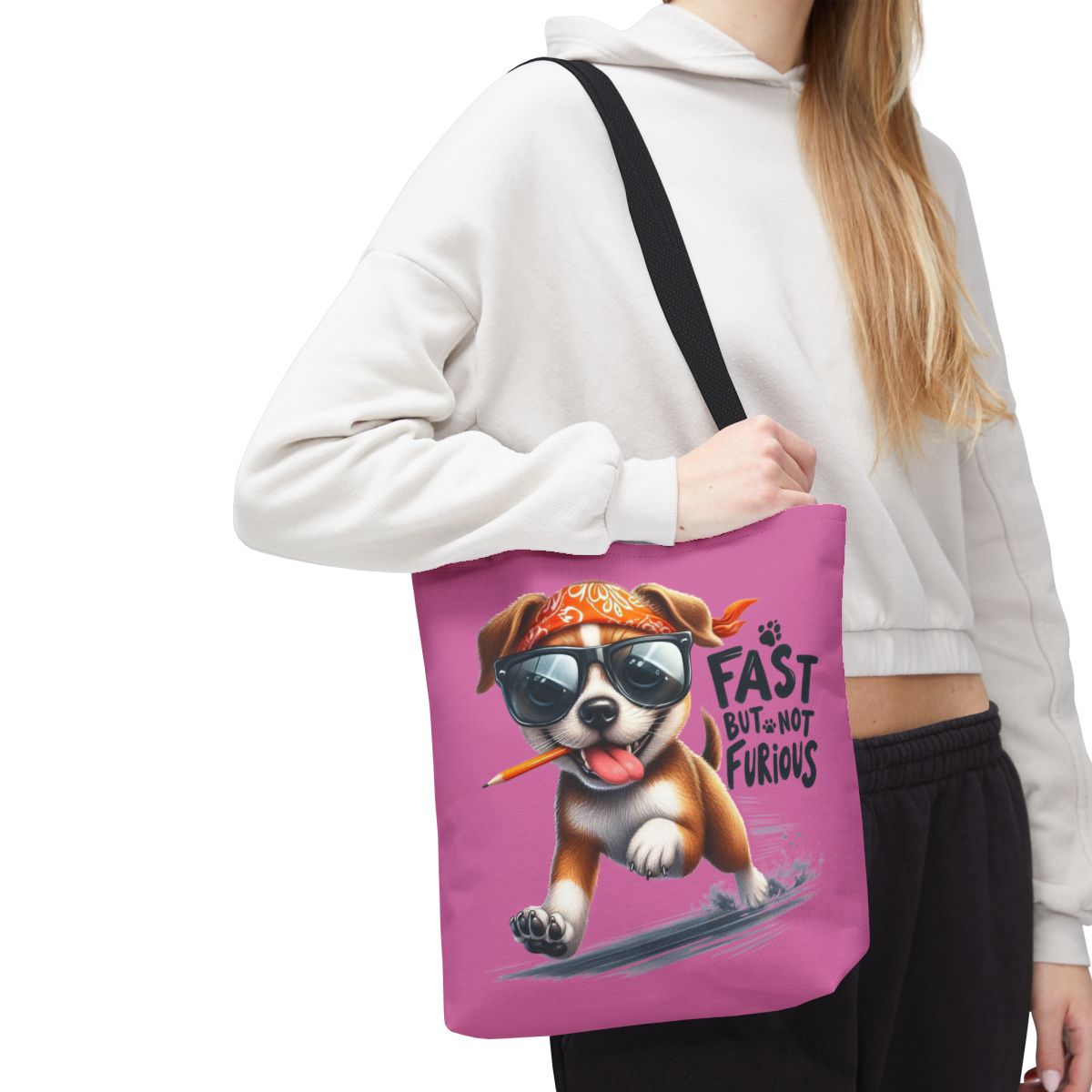 Fast But Not Furious Tote Bag – Funny Gift for Dog Lovers