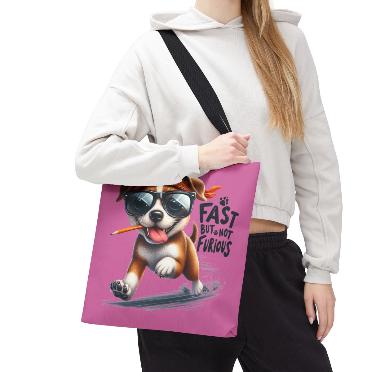 Fast But Not Furious Tote Bag – Funny Gift for Dog Lovers