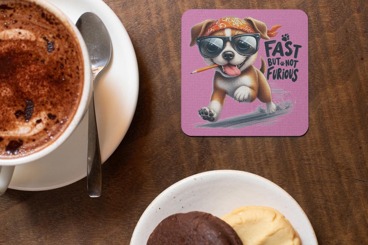 Fast But Not Furious Coaster Set – Funny Gift for Home or Office