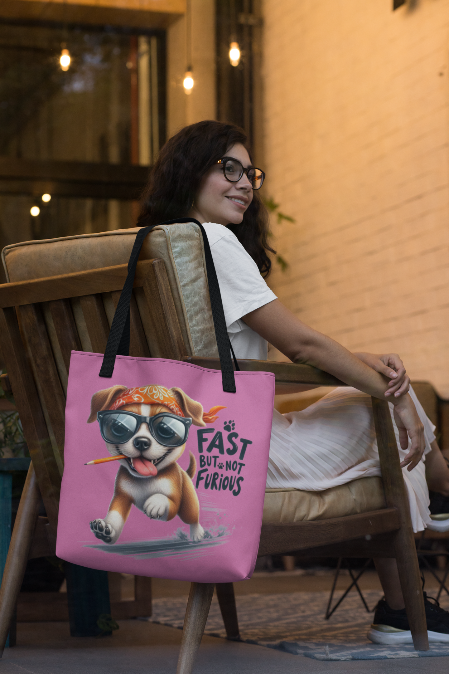 Fast But Not Furious Tote Bag – Funny Gift for Dog Lovers