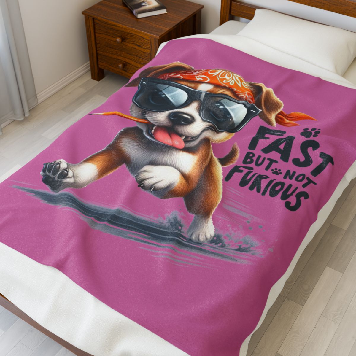 Fast But Not Furious Dog Blanket – Funny & Cozy Gift for Pet Lovers