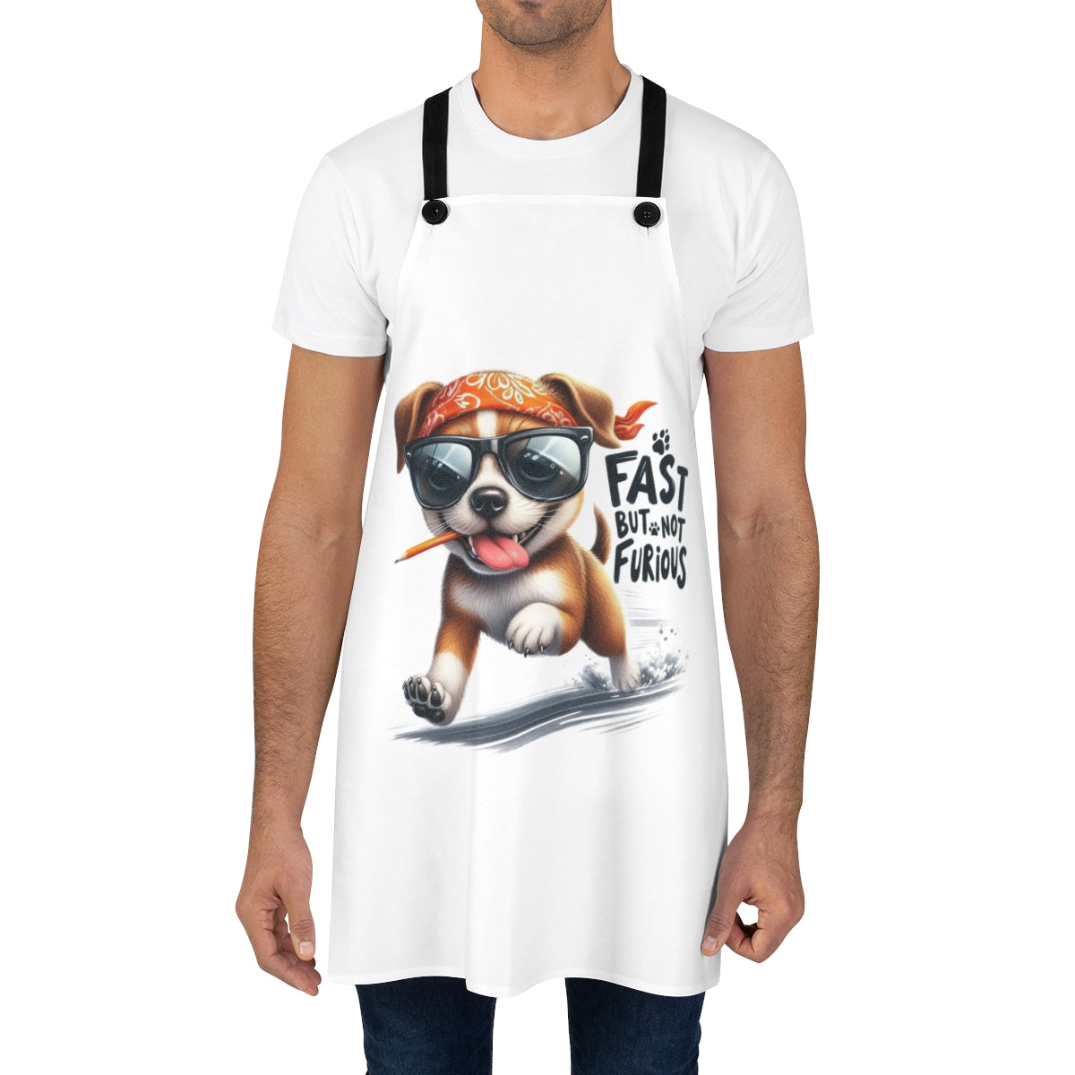 Fast But Not Furious Apron – Funny Gift for Dog Lovers & Cooks