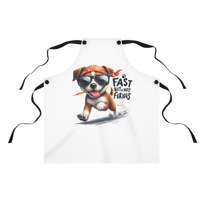 Fast But Not Furious Apron – Funny Gift for Dog Lovers & Cooks