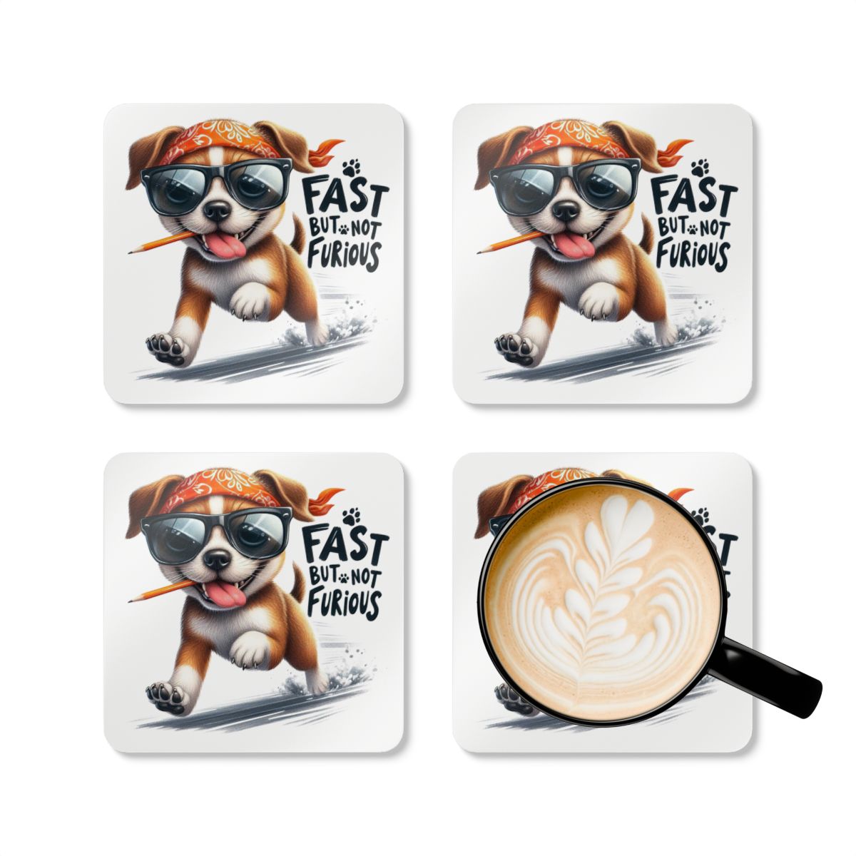 Fast But Not Furious Coaster Set – Funny Gift for Home or Office