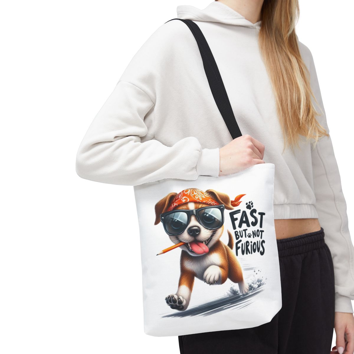 Fast But Not Furious Tote Bag – Funny Gift for Dog Lovers