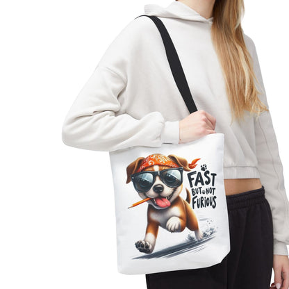 Fast But Not Furious Tote Bag – Funny Gift for Dog Lovers