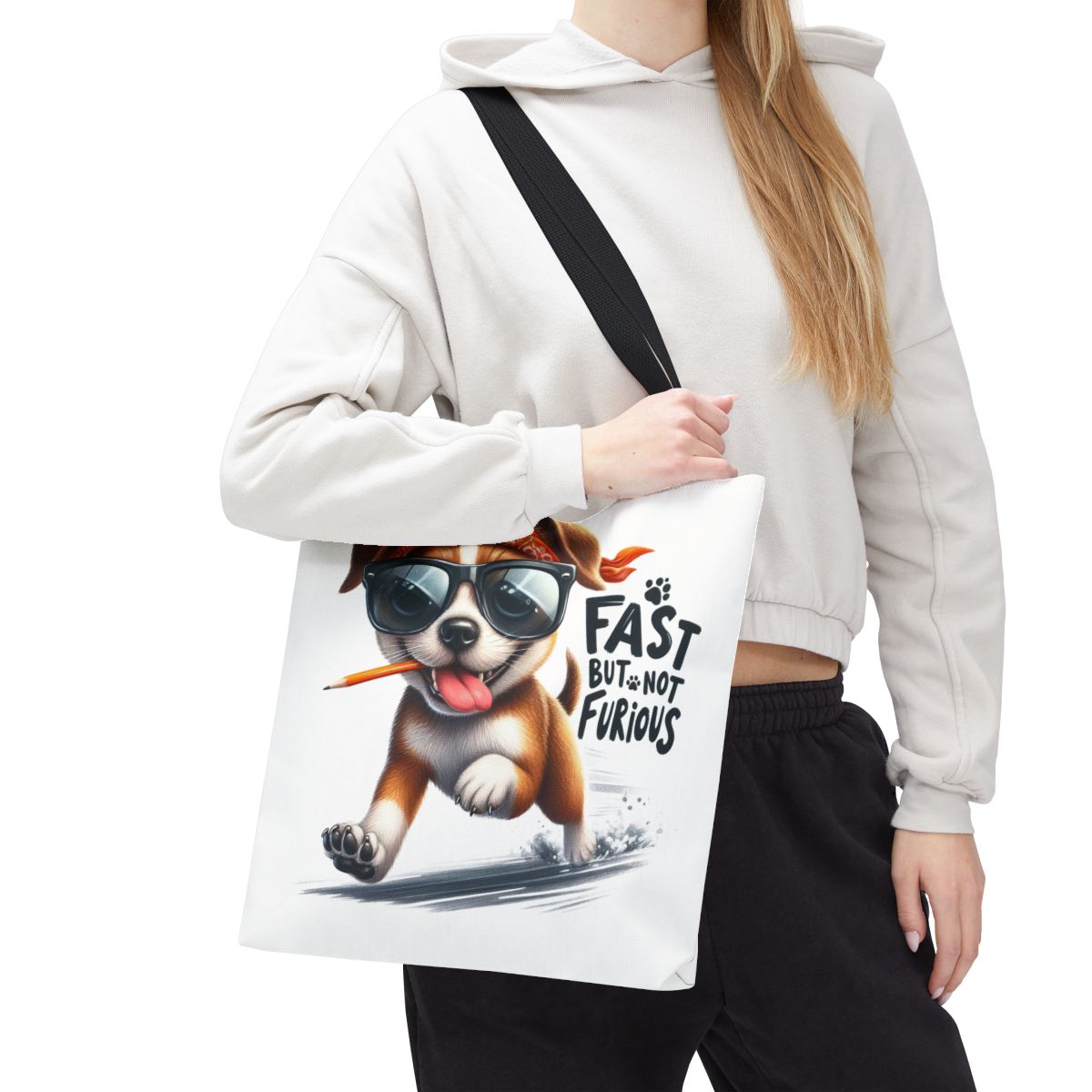 Fast But Not Furious Tote Bag – Funny Gift for Dog Lovers