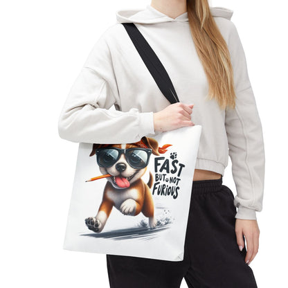 Fast But Not Furious Tote Bag – Funny Gift for Dog Lovers