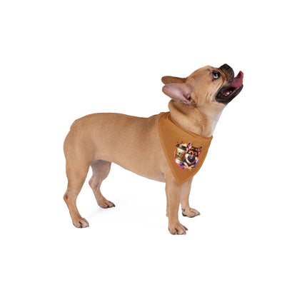 German Shepherd with Coffee Bandana – Fun Gift for Dog & Coffee Lovers