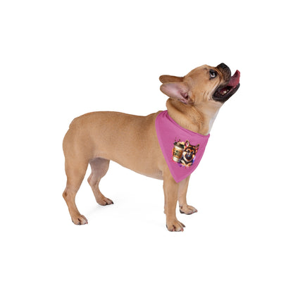 German Shepherd with Coffee Bandana – Fun Gift for Dog & Coffee Lovers