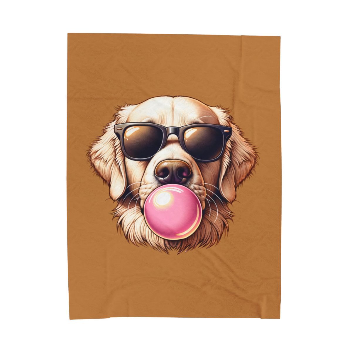 Golden-with-Gum-Velveteen- Plush- Blanket -White