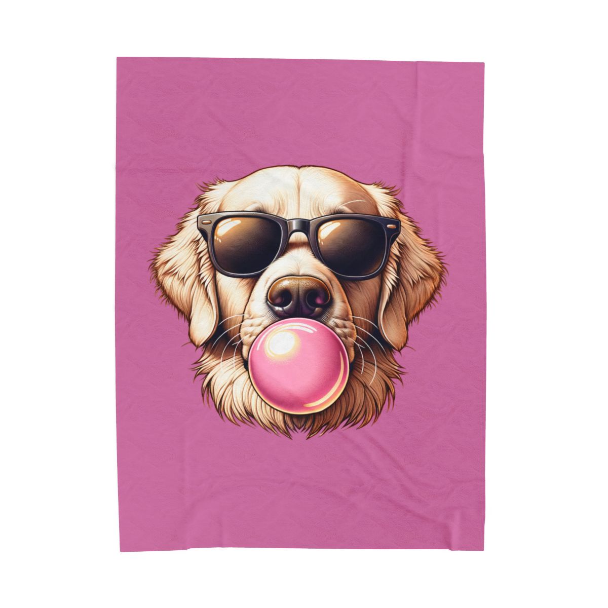 Golden-with-Gum-Velveteen- Plush- Blanket -White