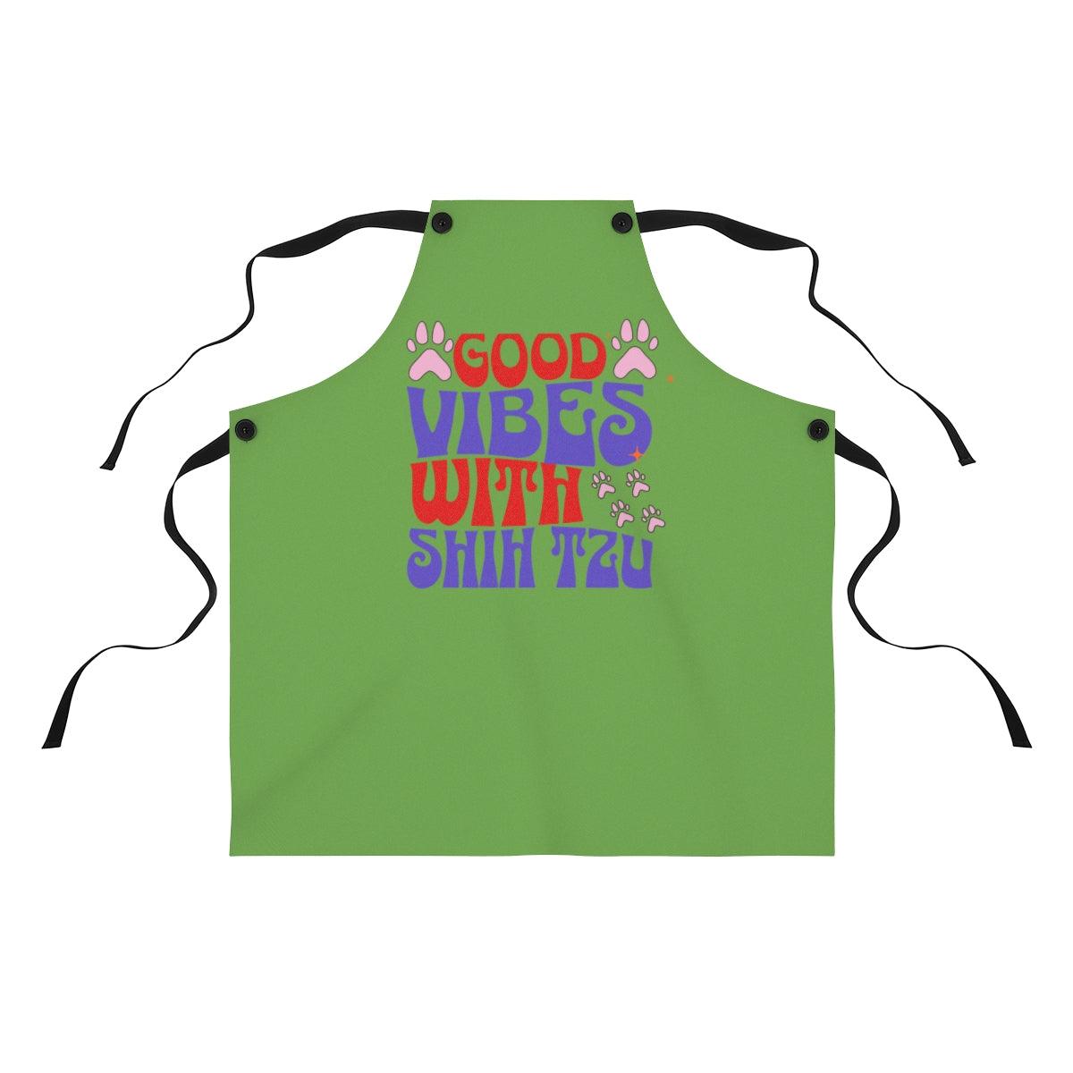 Good Vibes With Shih Tzu Apron – Cute & Fun Gift for Dog Lovers