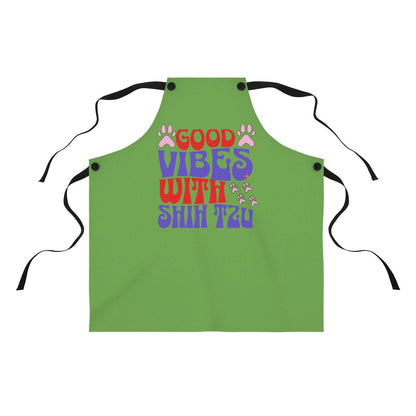 Good Vibes With Shih Tzu Apron – Cute & Fun Gift for Dog Lovers