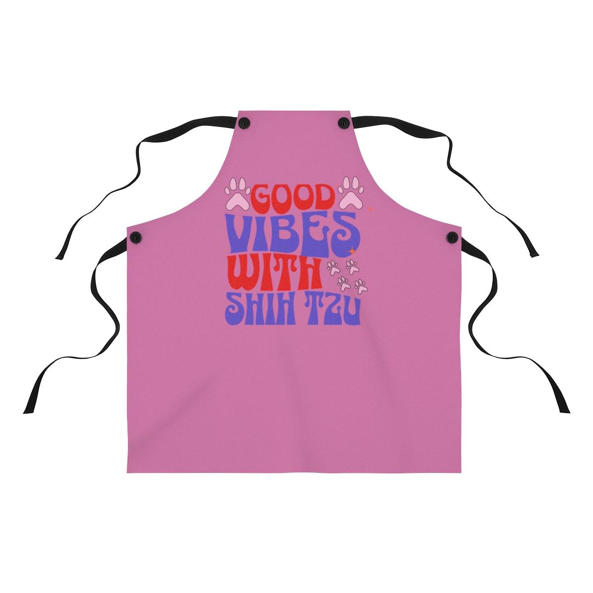 Good Vibes With Shih Tzu Apron – Cute & Fun Gift for Dog Lovers