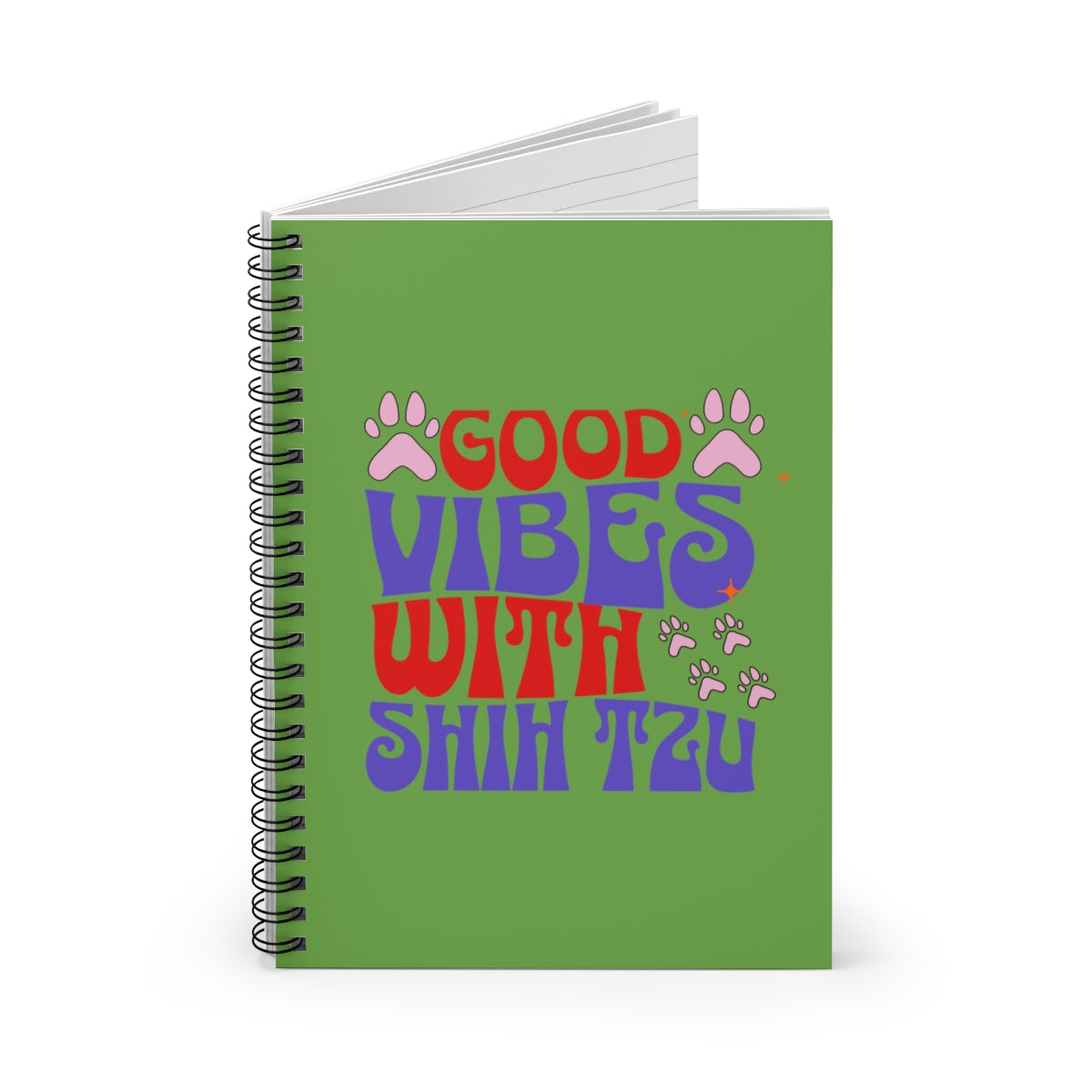 Good Vibes with Shih Tzu Spiral Notebook – Gift for Shih Tzu Lovers