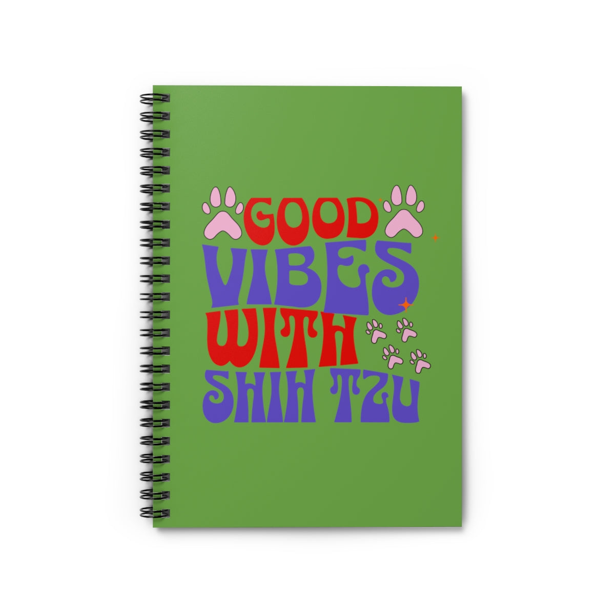 Good Vibes with Shih Tzu Spiral Notebook – Gift for Shih Tzu Lovers