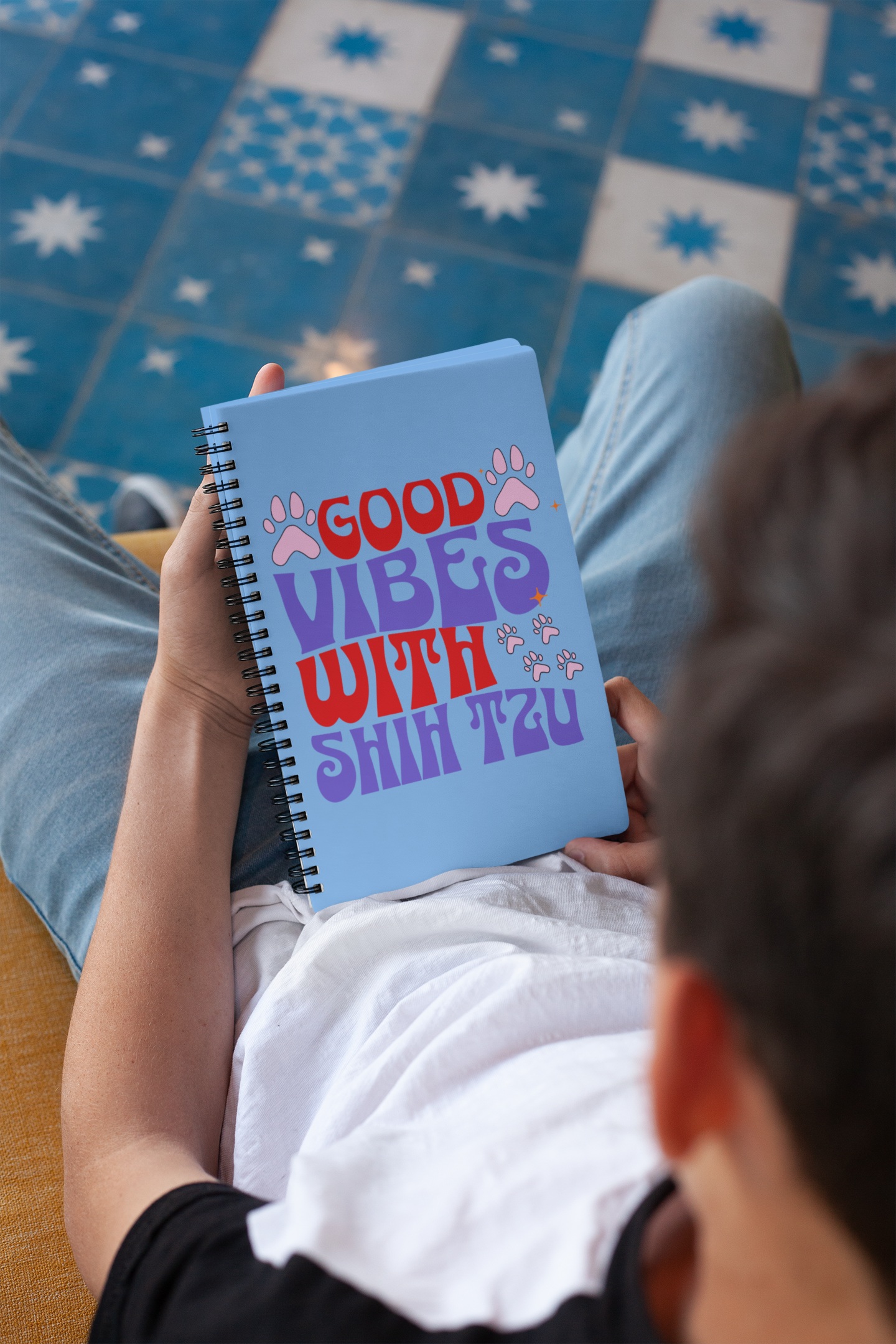 Good Vibes with Shih Tzu Spiral Notebook – Gift for Shih Tzu Lovers