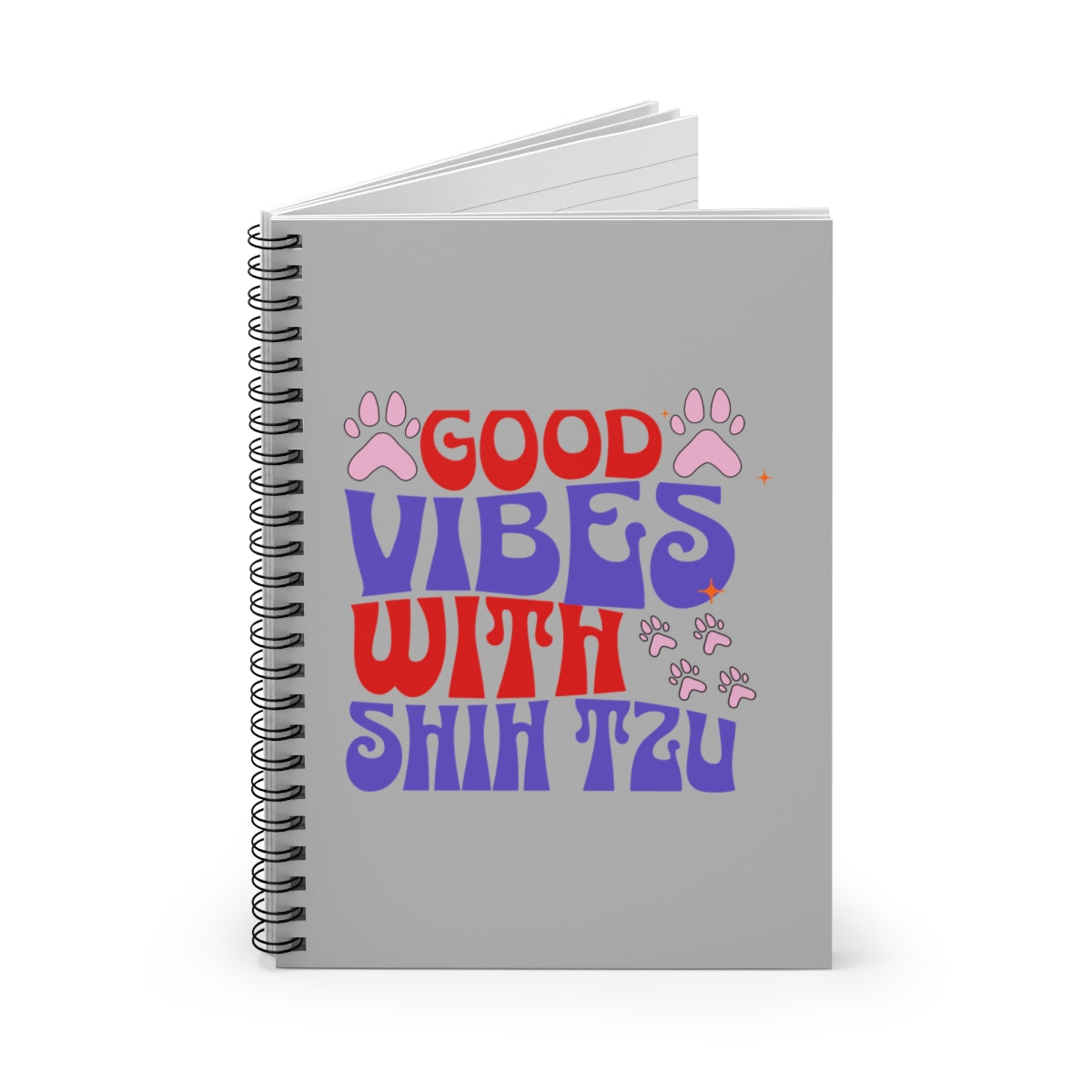 Good Vibes with Shih Tzu Spiral Notebook – Gift for Shih Tzu Lovers