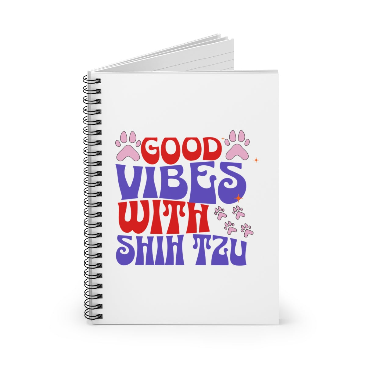 Good Vibes with Shih Tzu Spiral Notebook – Gift for Shih Tzu Lovers