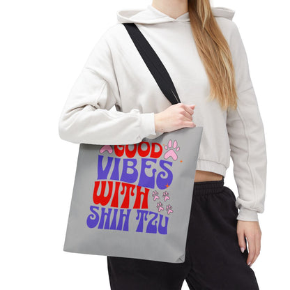 Good Vibes With Shih Tzu Tote Bag - Cute & Practical Gift for Dog Lovers