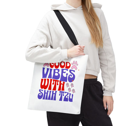 Good Vibes With Shih Tzu Tote Bag - Cute & Practical Gift for Dog Lovers